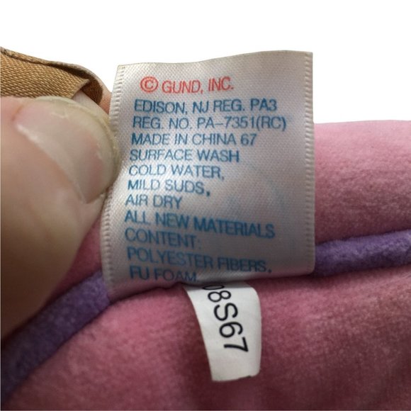 Baby Gund My First Purse Plush Item 5792 Pink Hook Loop Closure Toddler Play Toy - Picture 4 of 6